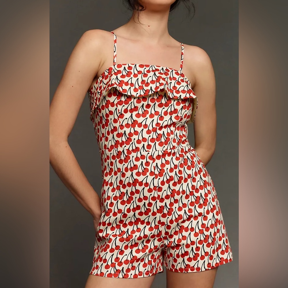 Corey Lynn Calter Cherry Print Romper
